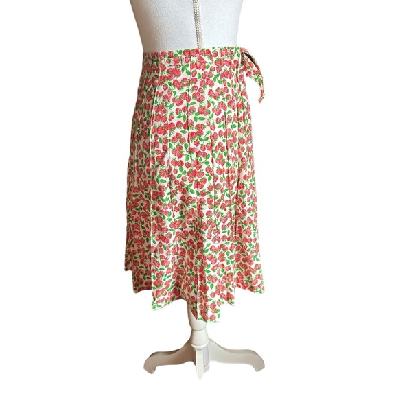 Vintage skirt size 10 runs small like sz 4/6 strawberries pin up retro red white - Picture 12 of 15